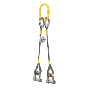 Linga de Cabo de Aço 2 Pernas com Manilhas - Bax Company