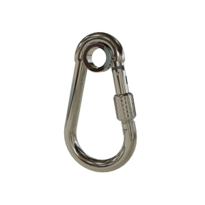 Mosquetão Inox Trava Dupla Roscada - Bax Company