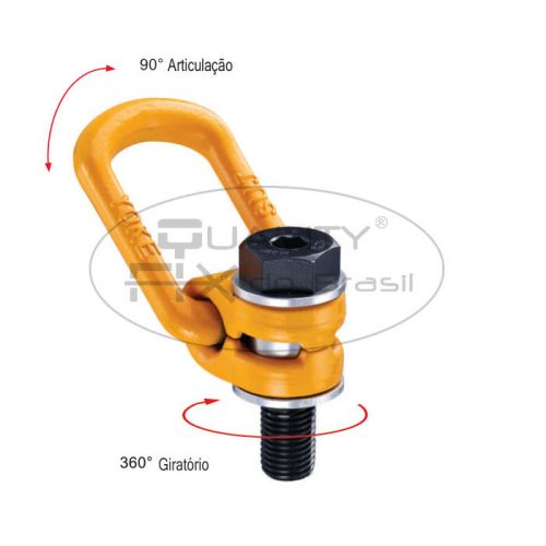 Olhal de Suspensão YP-8-211 Aparafusável Giratório 360° Articulável 90° - Bax Company