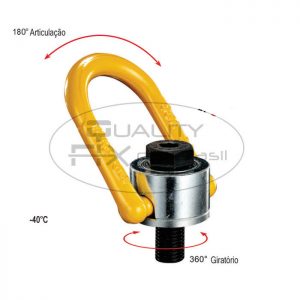Olhal de Suspensão YP-8-231 Aparafusável com Rolamento Giratório 360° Articulável 180° - Bax Company